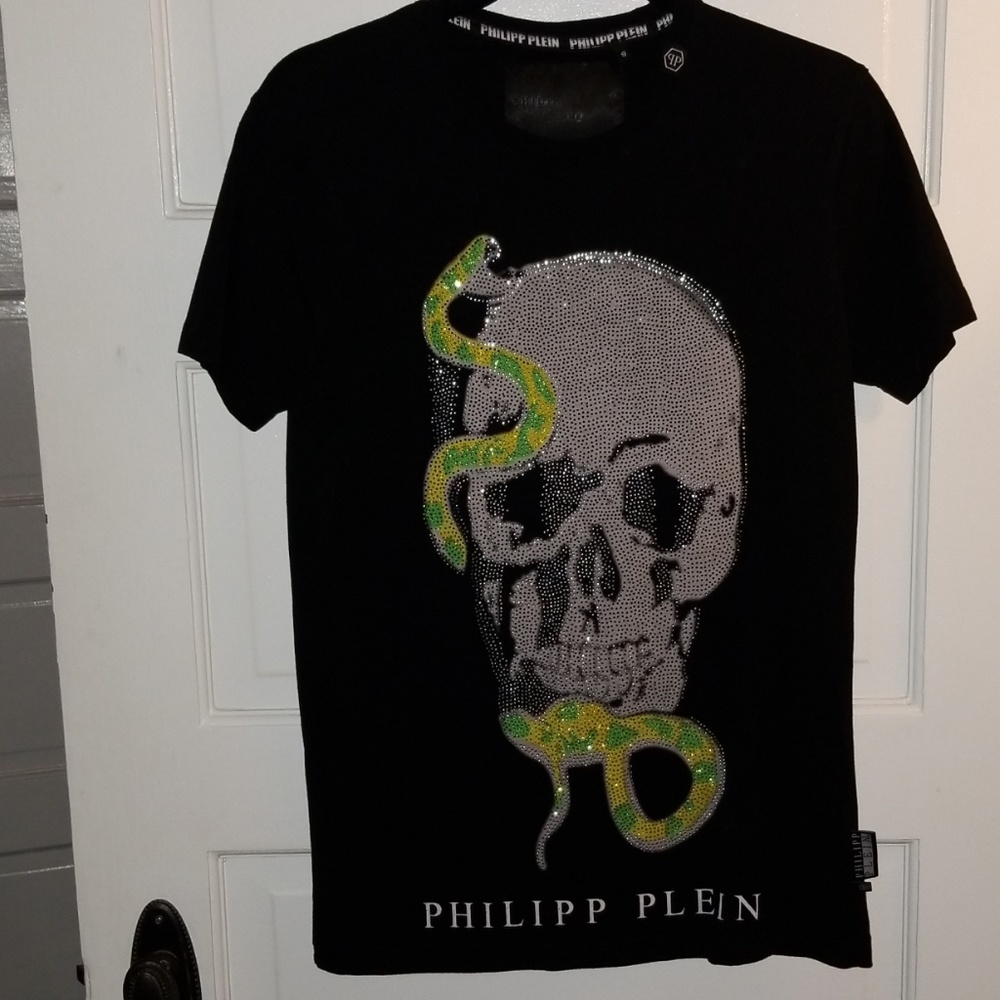 Philipp Plein SS18 Snake & Skull Diamond Tee
